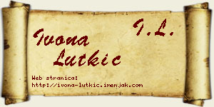 Ivona Lutkić vizit kartica